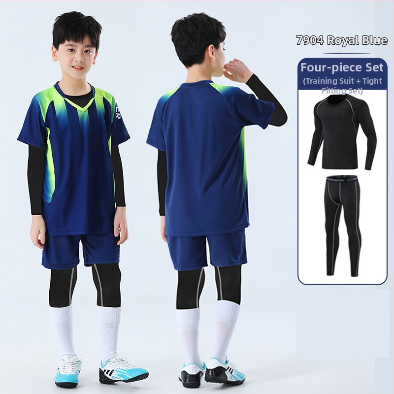 Детски комплект за скачане и тренировки, камуфлажен принт, четири сезона, дълги ръкави, кръгло деколте, бързосъхнещ