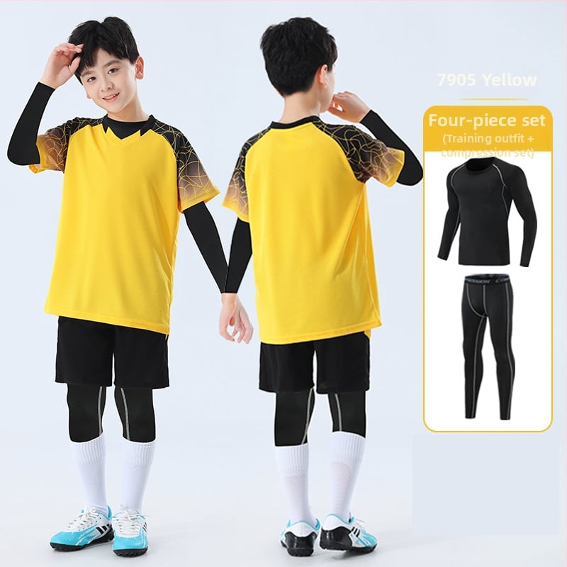 Детски комплект за скачане и тренировки, камуфлажен принт, четири сезона, дълги ръкави, кръгло деколте, бързосъхнещ