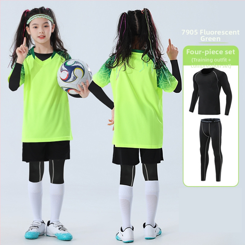 Детски комплект за скачане и тренировки, камуфлажен принт, четири сезона, дълги ръкави, кръгло деколте, бързосъхнещ