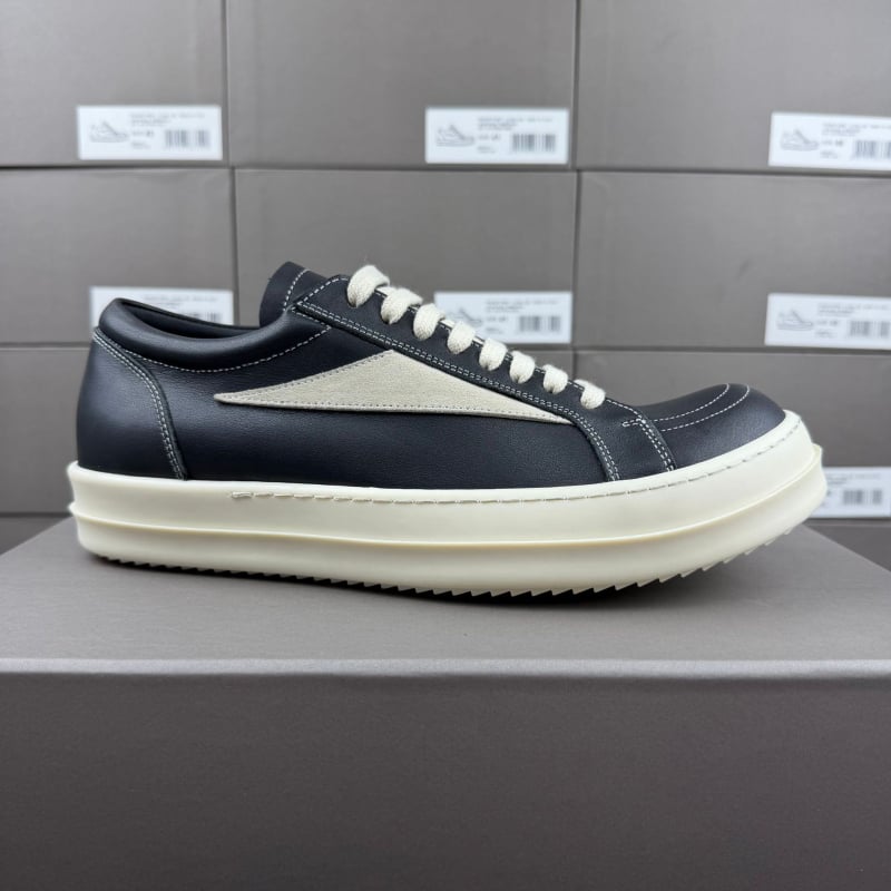 Ro Shoes – Κλασικά Ρετρό Sneakers με Χαμηλό Άνω, Δέρμα Πλήρους Κόκκου στην Πάνω Επιφάνεια, Δερμάτινη Επένδυση, TPU Σόλα, Παχιά Σόλα, Κορδόνια