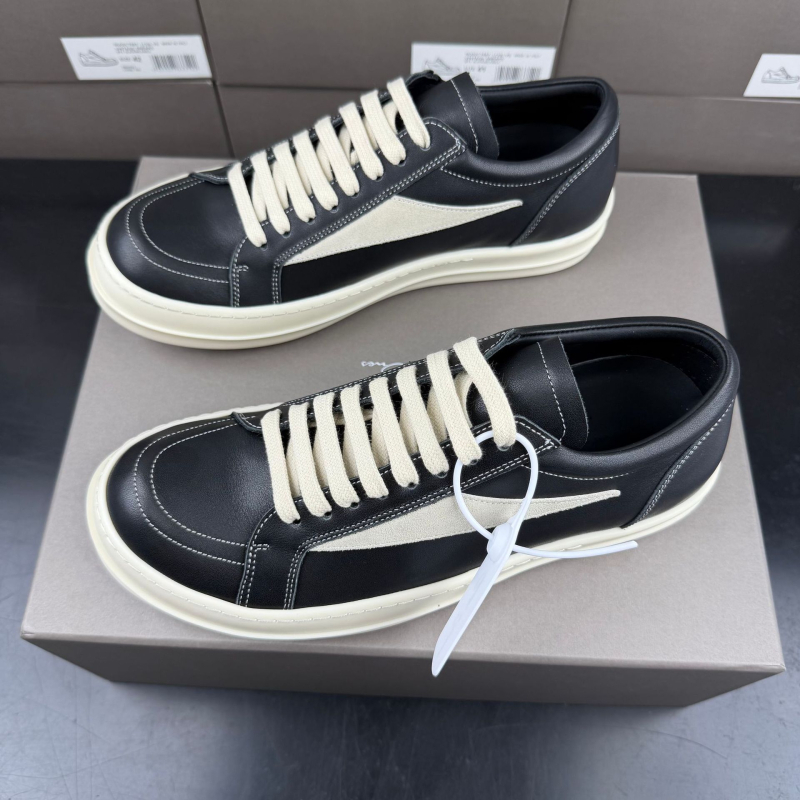 Ro Shoes – Κλασικά Ρετρό Sneakers με Χαμηλό Άνω, Δέρμα Πλήρους Κόκκου στην Πάνω Επιφάνεια, Δερμάτινη Επένδυση, TPU Σόλα, Παχιά Σόλα, Κορδόνια