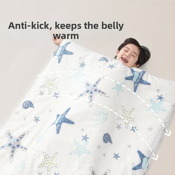 Cuvertură pentru copii, toate sezoanele, stil desen animat, din 100% bumbac (1,6–2 kg, umplutură 100% bumbac, husă 100% bumbac)