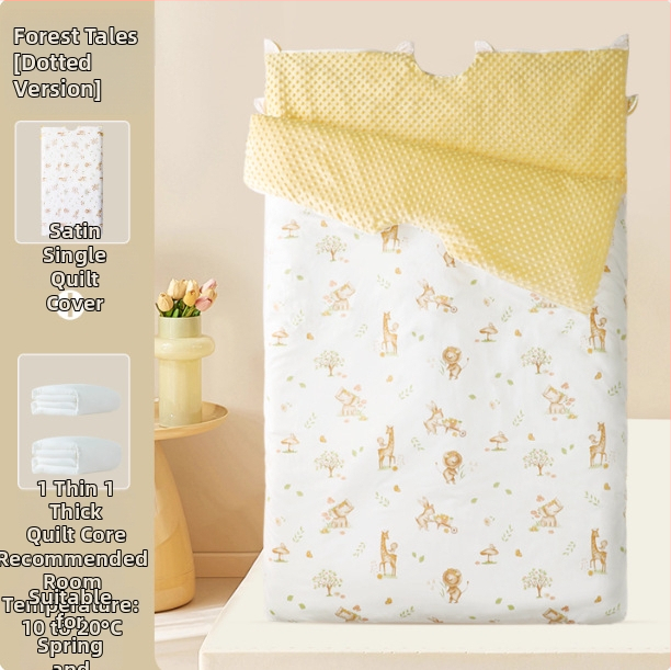 Cuvertură pentru copii, toate sezoanele, stil desen animat, din 100% bumbac (1,6–2 kg, umplutură 100% bumbac, husă 100% bumbac)