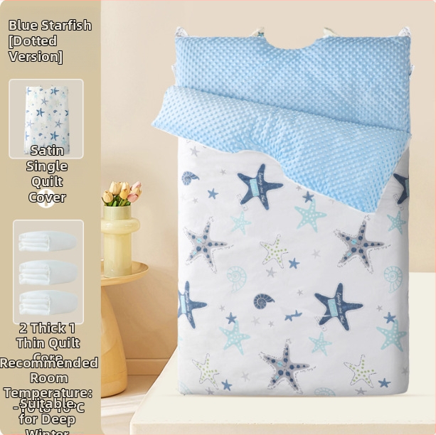 Cuvertură pentru copii, toate sezoanele, stil desen animat, din 100% bumbac (1,6–2 kg, umplutură 100% bumbac, husă 100% bumbac)