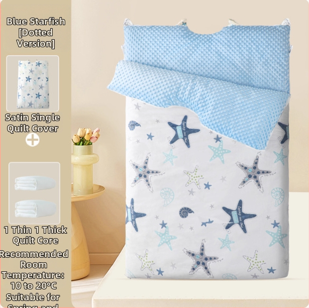 Cuvertură pentru copii, toate sezoanele, stil desen animat, din 100% bumbac (1,6–2 kg, umplutură 100% bumbac, husă 100% bumbac)