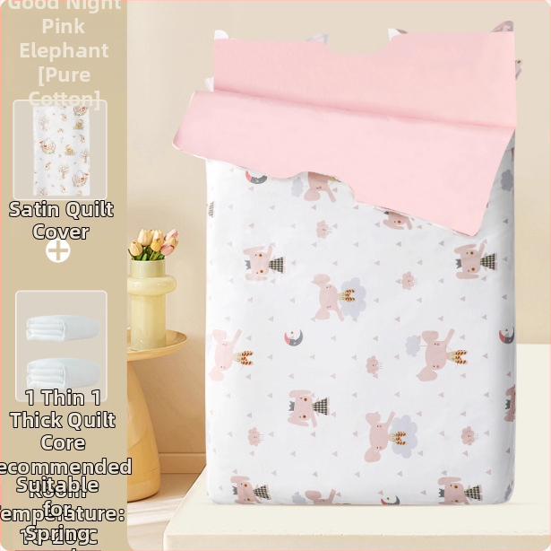 Cuvertură pentru copii, toate sezoanele, stil desen animat, din 100% bumbac (1,6–2 kg, umplutură 100% bumbac, husă 100% bumbac)