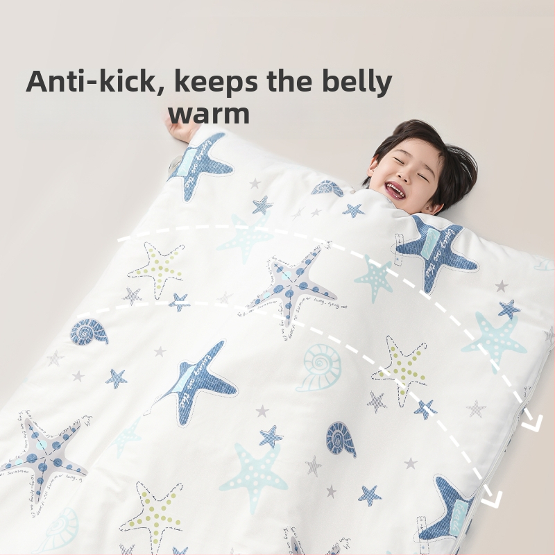 Cuvertură pentru copii, toate sezoanele, stil desen animat, din 100% bumbac (1,6–2 kg, umplutură 100% bumbac, husă 100% bumbac)