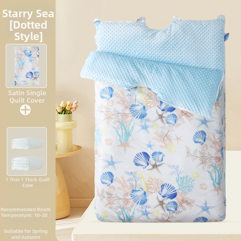 Cuvertură pentru copii, toate sezoanele, stil desen animat, din 100% bumbac (1,6–2 kg, umplutură 100% bumbac, husă 100% bumbac)