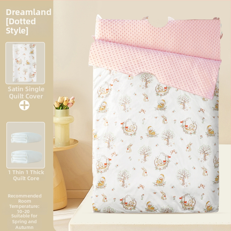 Cuvertură pentru copii, toate sezoanele, stil desen animat, din 100% bumbac (1,6–2 kg, umplutură 100% bumbac, husă 100% bumbac)