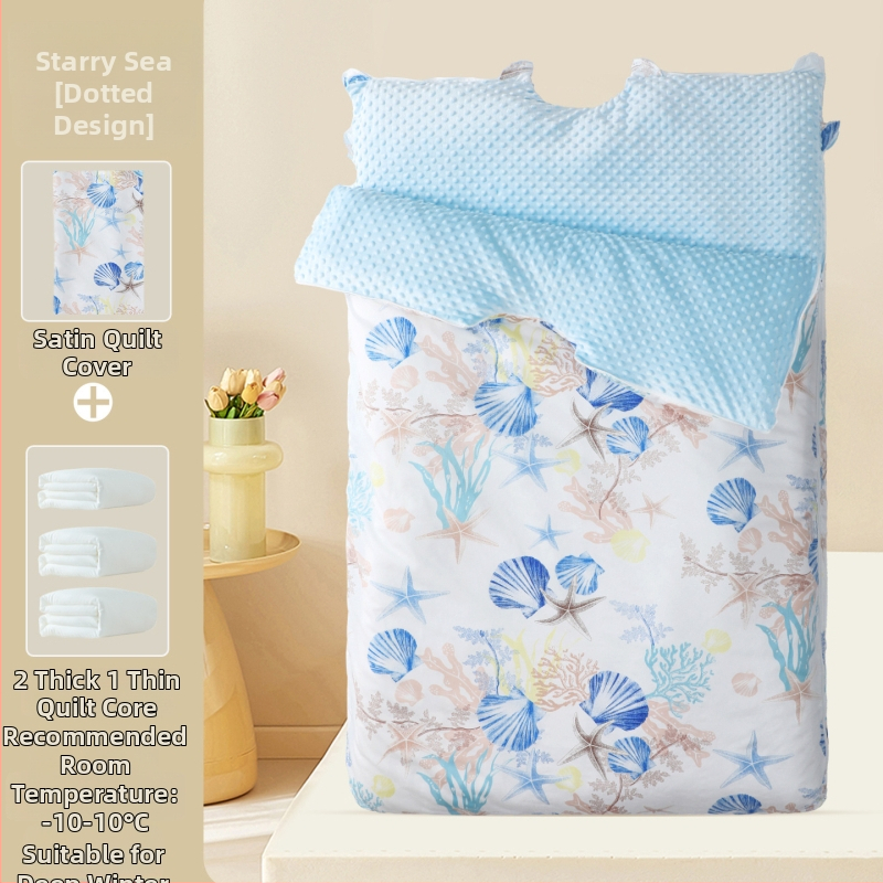 Cuvertură pentru copii, toate sezoanele, stil desen animat, din 100% bumbac (1,6–2 kg, umplutură 100% bumbac, husă 100% bumbac)