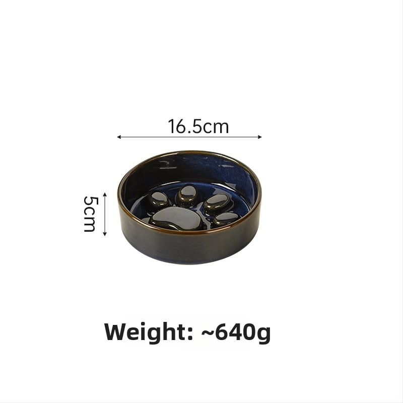 Κεραμικά μπολ κατοικίδιων για γάτες και σκύλους, ιαπωνικού στυλ, ψημένα σε καμίνι, διπλά μπολ με σύστημα αργής πρόσληψης, αντι-πνιγμού και αντι-διαρροών