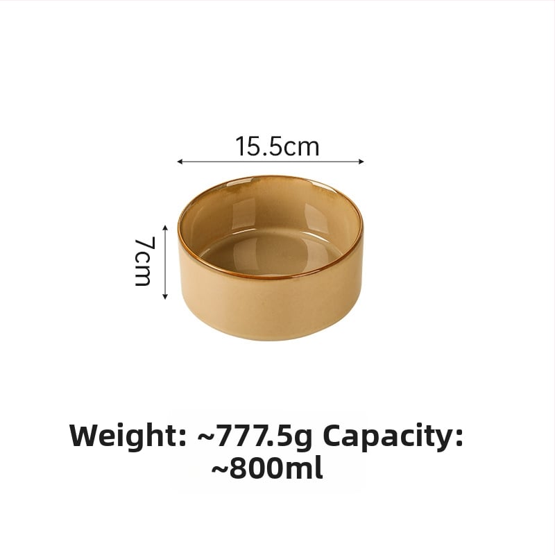 Κεραμικά μπολ κατοικίδιων για γάτες και σκύλους, ιαπωνικού στυλ, ψημένα σε καμίνι, διπλά μπολ με σύστημα αργής πρόσληψης, αντι-πνιγμού και αντι-διαρροών