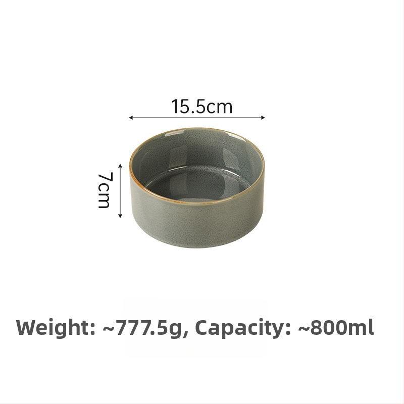 Κεραμικά μπολ κατοικίδιων για γάτες και σκύλους, ιαπωνικού στυλ, ψημένα σε καμίνι, διπλά μπολ με σύστημα αργής πρόσληψης, αντι-πνιγμού και αντι-διαρροών