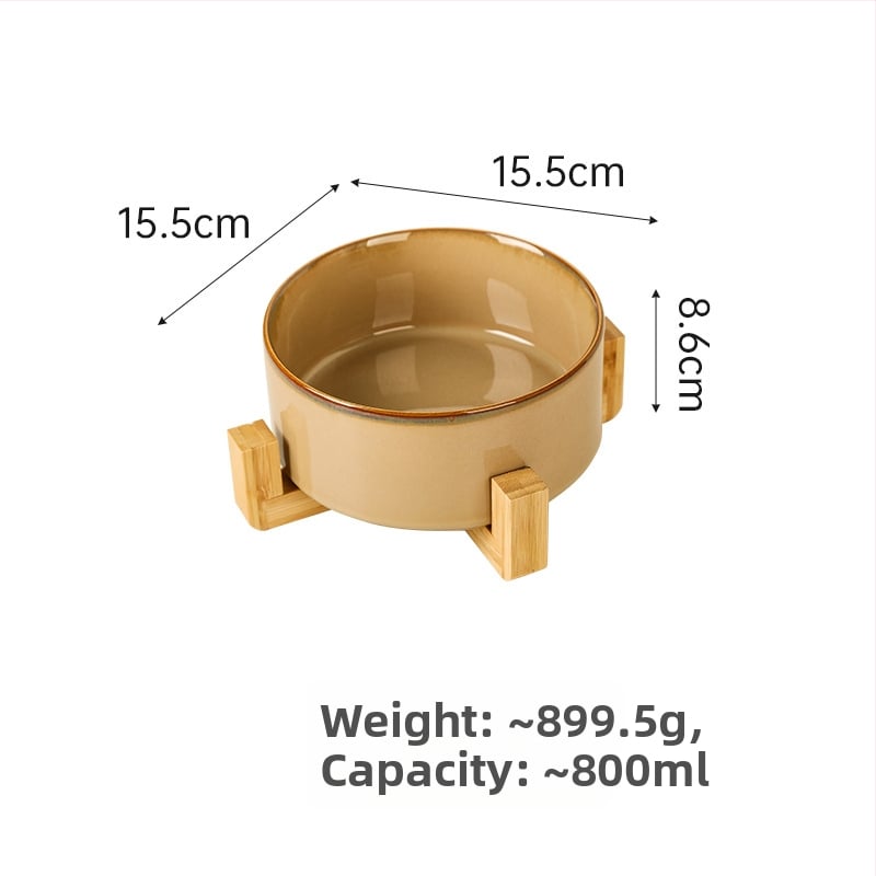 Κεραμικά μπολ κατοικίδιων για γάτες και σκύλους, ιαπωνικού στυλ, ψημένα σε καμίνι, διπλά μπολ με σύστημα αργής πρόσληψης, αντι-πνιγμού και αντι-διαρροών