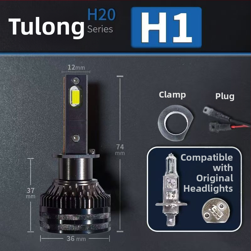 Faruri LED pentru mașină, lumină joasă, compatibile cu H1/4/7/11/9005/9012, 12V, 80–90W