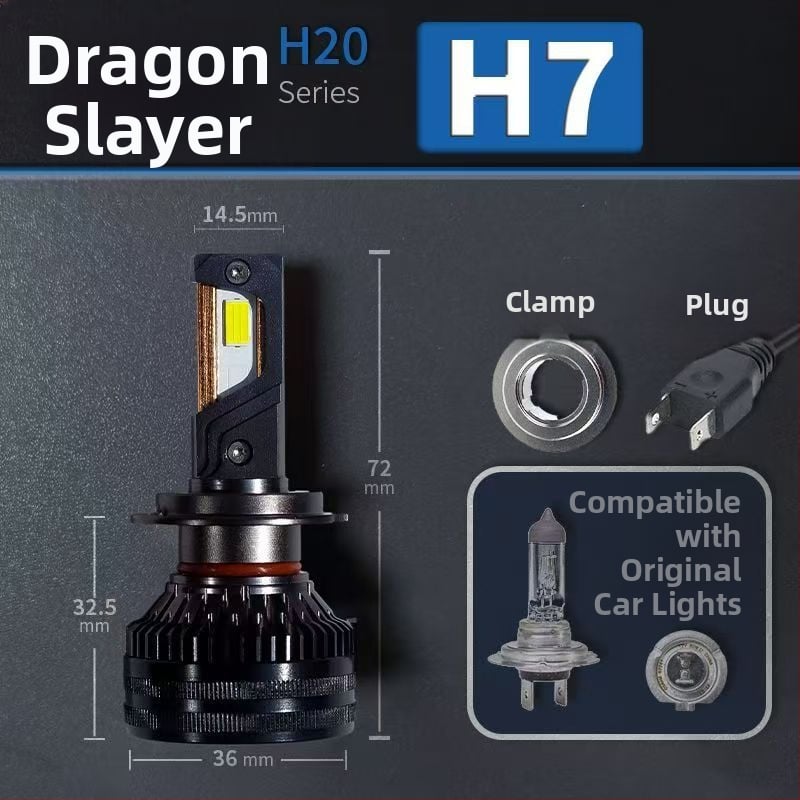 Faruri LED pentru mașină, lumină joasă, compatibile cu H1/4/7/11/9005/9012, 12V, 80–90W