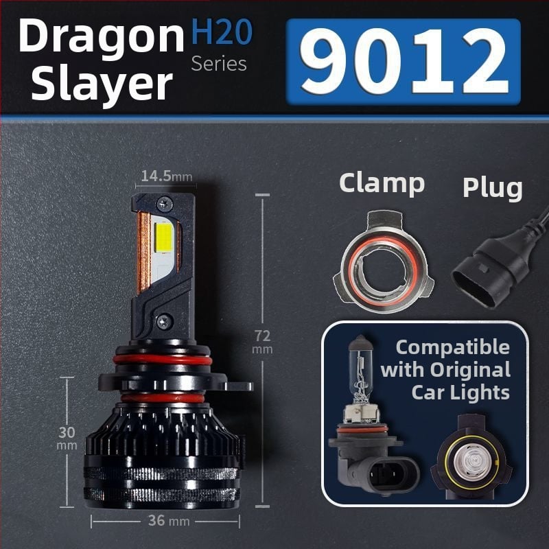 Faruri LED pentru mașină, lumină joasă, compatibile cu H1/4/7/11/9005/9012, 12V, 80–90W