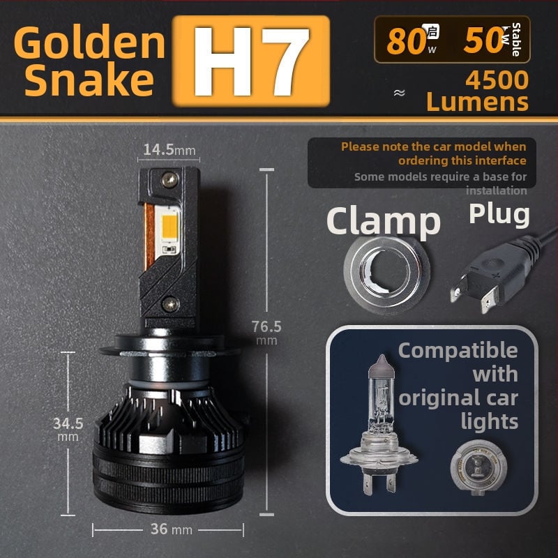 Faruri LED pentru mașină, lumină joasă, compatibile cu H1/4/7/11/9005/9012, 12V, 80–90W