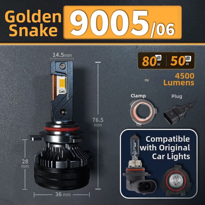 Faruri LED pentru mașină, lumină joasă, compatibile cu H1/4/7/11/9005/9012, 12V, 80–90W