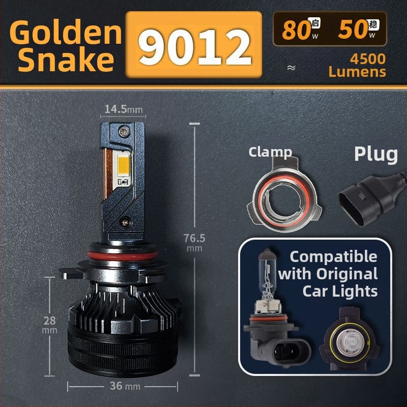 Faruri LED pentru mașină, lumină joasă, compatibile cu H1/4/7/11/9005/9012, 12V, 80–90W