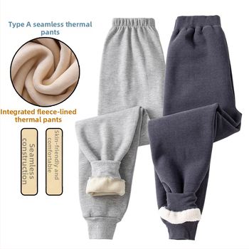 Fiúknak szánt termosz hosszúnadrág fleece béléssel és vastag anyaggal, magas derekú, téli alapréteg, 92% poliészter