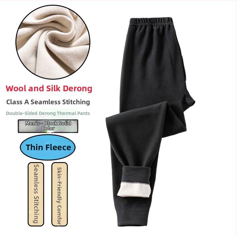 Fiúknak szánt termosz hosszúnadrág fleece béléssel és vastag anyaggal, magas derekú, téli alapréteg, 92% poliészter