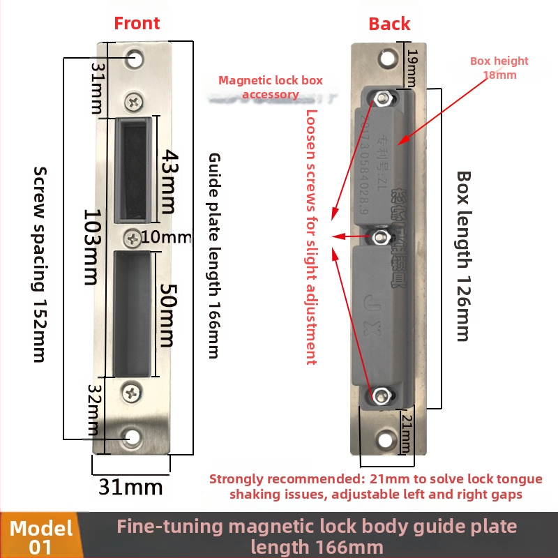 Vodiaca doska magnetického zámku pre rám dverí, univerzálna kompatibilita, 201 nehrdzavejúca oceľ, hmotnosť 50 g, model vodítko magnetického zámku, štýl ľahká luxus