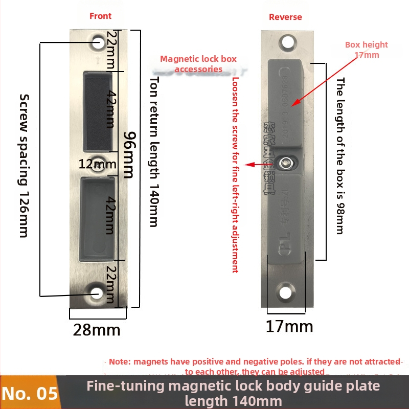 Vodiaca doska magnetického zámku pre rám dverí, univerzálna kompatibilita, 201 nehrdzavejúca oceľ, hmotnosť 50 g, model vodítko magnetického zámku, štýl ľahká luxus