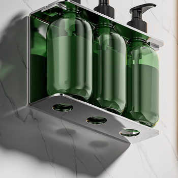 304 rozsdamentes acélból készült szappanadagoló, falra szerelhető, fúrás nélküli, kézi nyomású működés, polírozott felület, modern stílus, szállodai fürdőszobákhoz