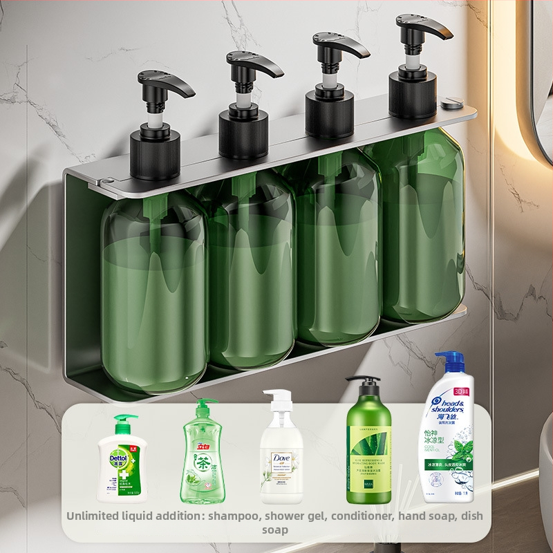 Dávkovač mydla z nehrdzavejúcej ocele 304, na stenu, bez vŕtania, s ručným stlačením, leštený povrch, moderný štýl, vhodný do hotelových kúpeľní