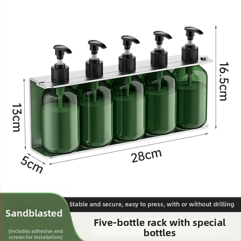 304 rozsdamentes acélból készült szappanadagoló, falra szerelhető, fúrás nélküli, kézi nyomású működés, polírozott felület, modern stílus, szállodai fürdőszobákhoz