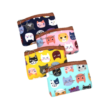 Πορτοφόλι για κέρματα για κορίτσια — ύφασμα Oxford, ζωώδες μοτίβο, φρέσκο και γλυκό στυλ, 1 πτύχη, αδιάβροχο