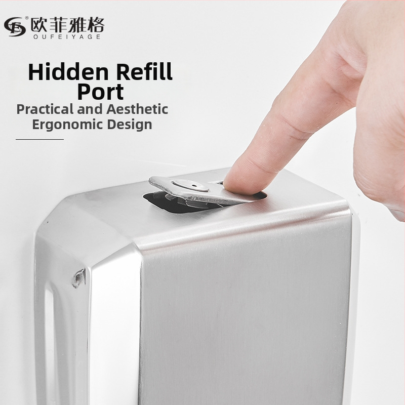 Érzékelős szappanadagoló falra szerelhető a fürdőszobában, rozsdamentes acélból, Settle Down márka, súly 500 g, modern minimalist stílus