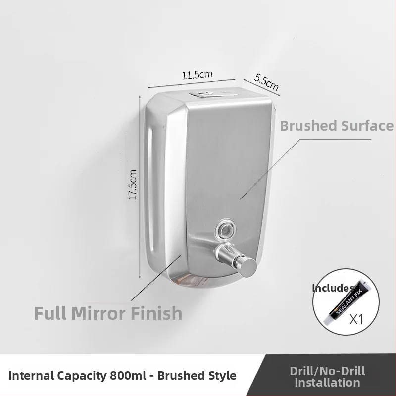 Érzékelős szappanadagoló falra szerelhető a fürdőszobában, rozsdamentes acélból, Settle Down márka, súly 500 g, modern minimalist stílus