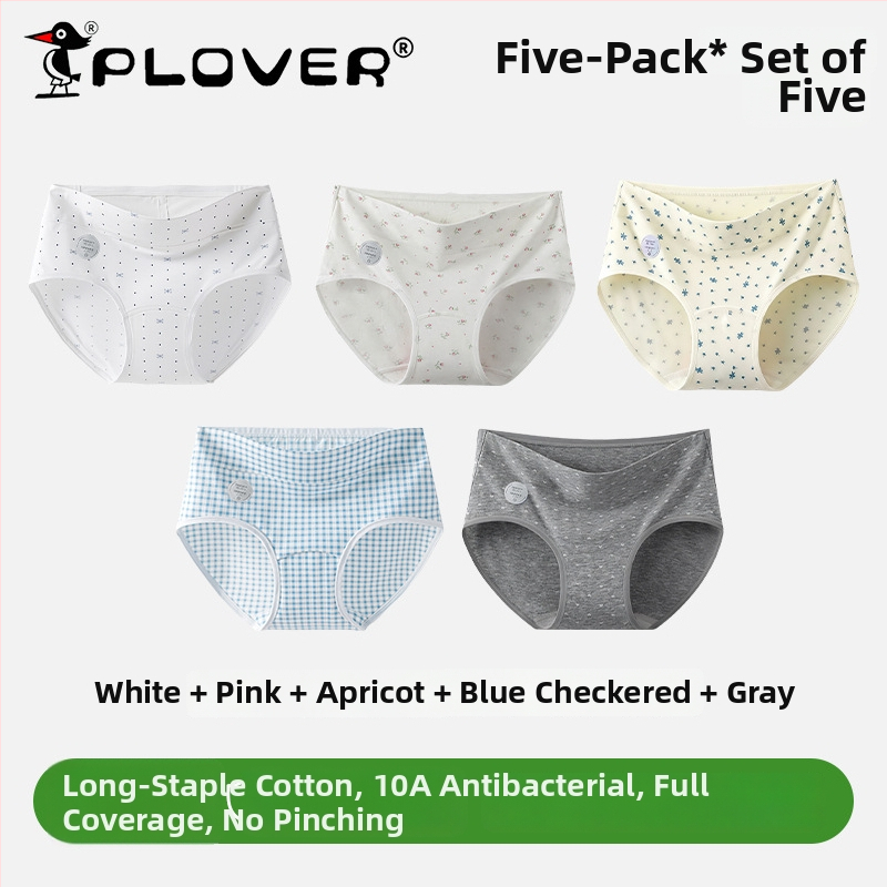 Ženské bavlnené nohavičky s vysokým pásom, antibakteriálne, priedušné, rýchloschnúce; pletený materiál; rozkroková podšívka 95–100% bavlna