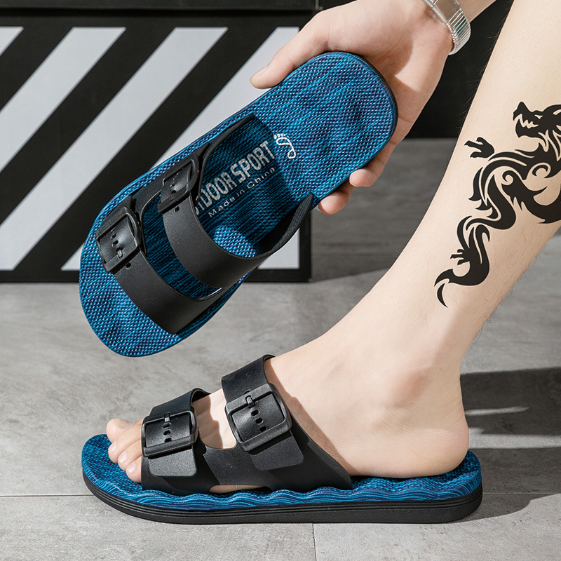 Ανδρικά σανδάλια με μία λουρί, PVC επάνω, EVA σόλα, Goodyear κατασκευή