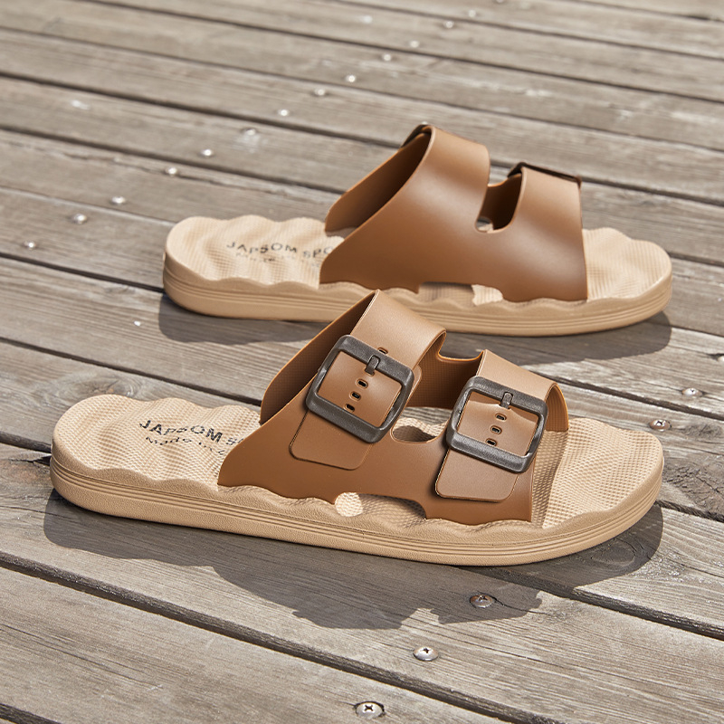 Ανδρικά σανδάλια με μία λουρί, PVC επάνω, EVA σόλα, Goodyear κατασκευή