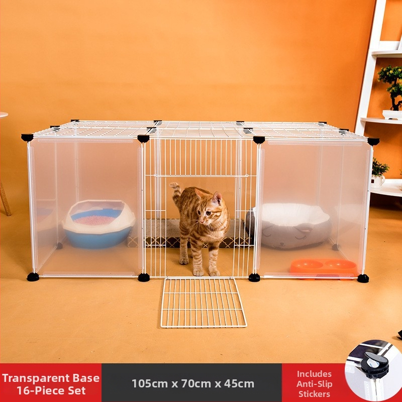 Пластмасова вътрешна ограда за домашни любимци за кучета и зайци с прозрачен панел