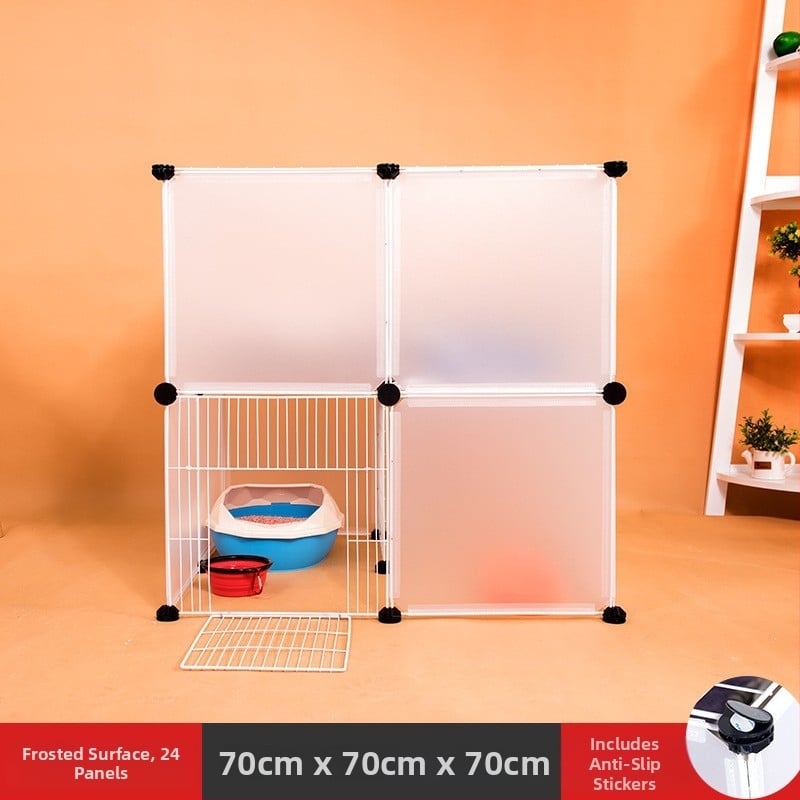 Пластмасова вътрешна ограда за домашни любимци за кучета и зайци с прозрачен панел