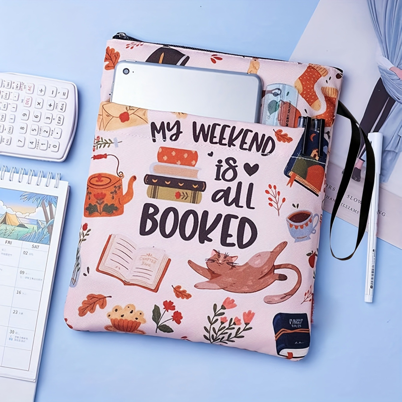 Zárható könyvborító poliészterből, logó nyomtatásával, testreszabható, ideális vállalati ajándékokra