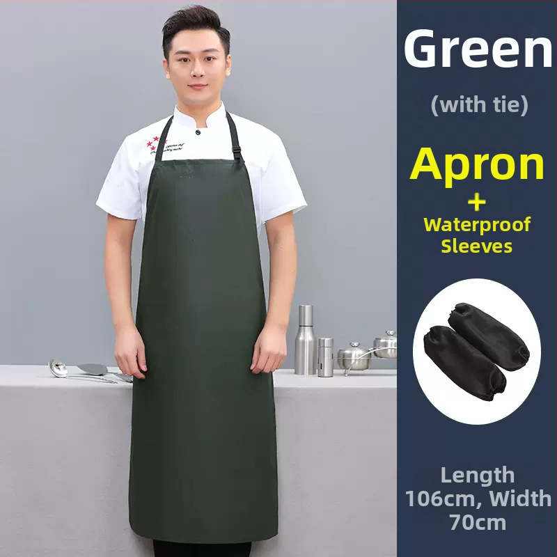 PU престилка без ръкави, маслоустойчива и устойчива на петна, модерен минималистичен стил, едноцветна