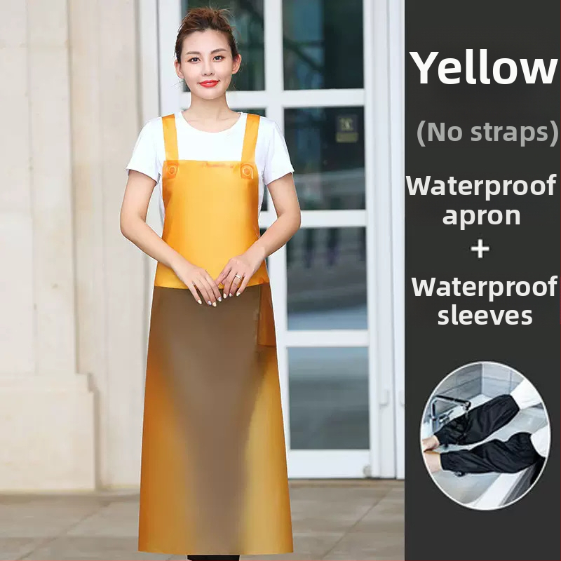 PU престилка без ръкави, маслоустойчива и устойчива на петна, модерен минималистичен стил, едноцветна