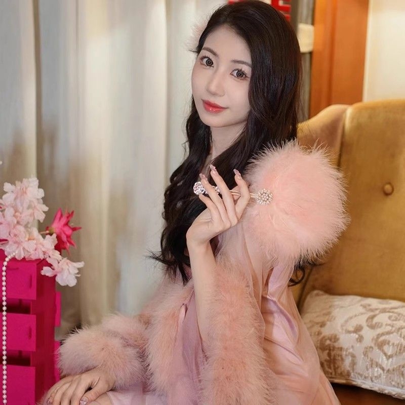 Halat cu evantai din pene albe, mireasă în stil chinezesc, recuzită pentru fotografii de nuntă și dans antic (Brand: Unique; Tip: Other; Greutate produs: Other; Pachet: Other)