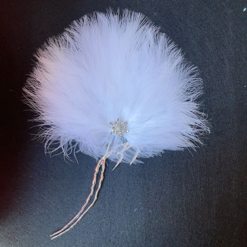 Halat cu evantai din pene albe, mireasă în stil chinezesc, recuzită pentru fotografii de nuntă și dans antic (Brand: Unique; Tip: Other; Greutate produs: Other; Pachet: Other)