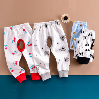 Βαμβακερό σετ μωρού: γιλέκο με μακριά μανίκια και παντελόνι με ανοιχτή περιοχή, για 1–3 ετών, άνοιξη-φθινόπωρο