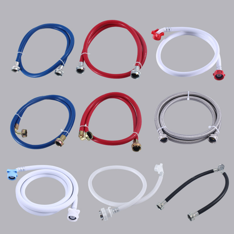 Prívodná a odtoková hadica práčky, univerzálne závity, PVC materiál, menovitý tlak 1, prevádzková teplota 1