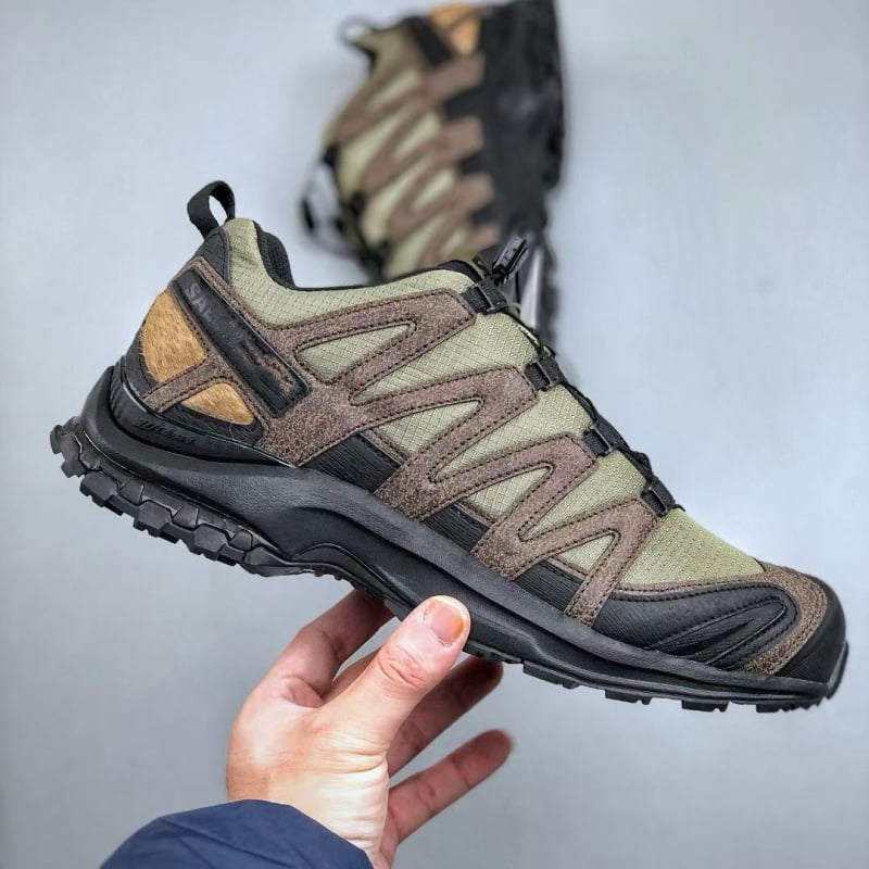 Pantofi de drumeție unisex, închidere cu șireturi în față, talpă din cauciuc antiderapantă, partea superioară din plasă
