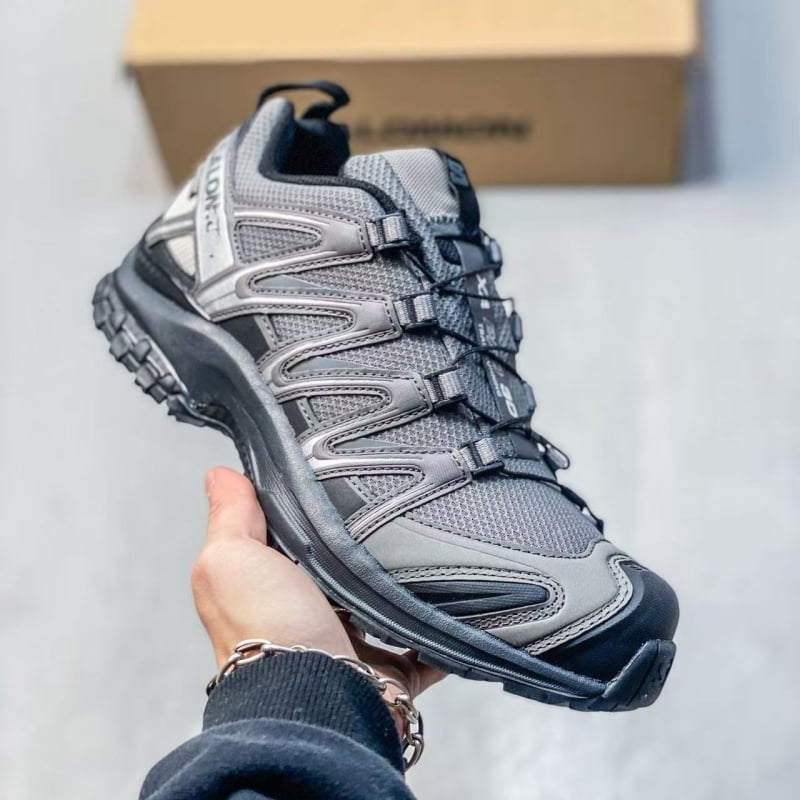 Pantofi de drumeție unisex, închidere cu șireturi în față, talpă din cauciuc antiderapantă, partea superioară din plasă
