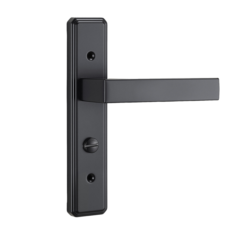 Egynyelvű ajtózár, vasból, modell T0709, alumínium ötvözetű ajtókhoz, kulcs nélküli nyitás