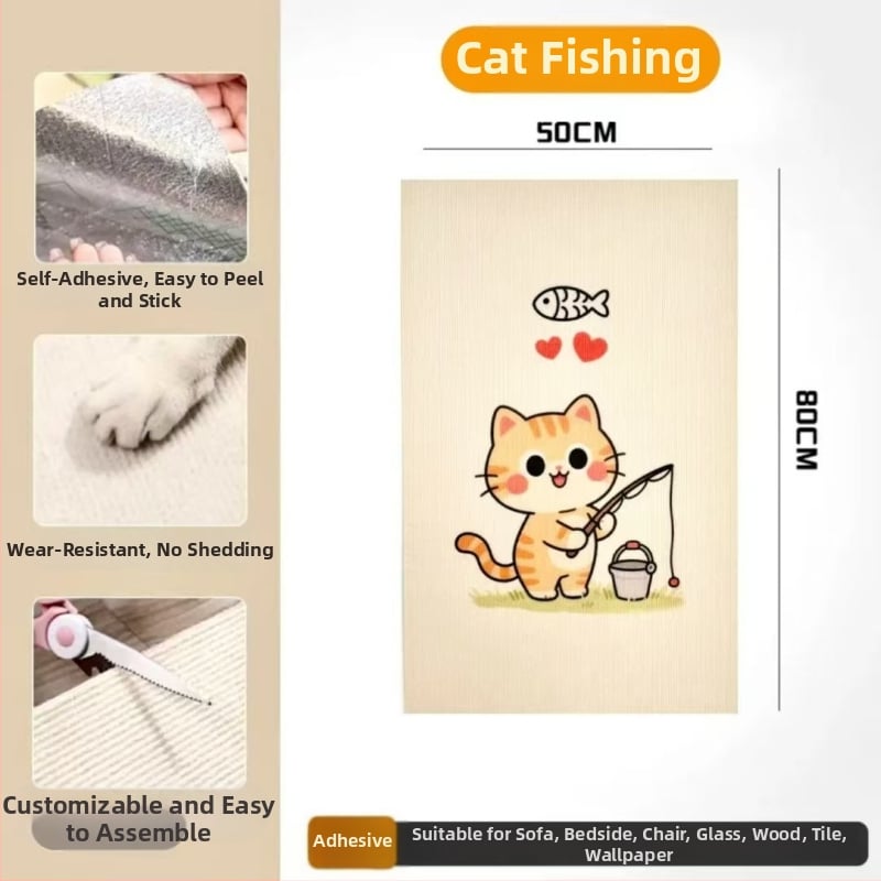 Comfortable карикатурна котешка катерушка за диван, филцова защитна повърхност, износоустойчива и многофункционална, стенна стикер-дъска, комплект 100 броя